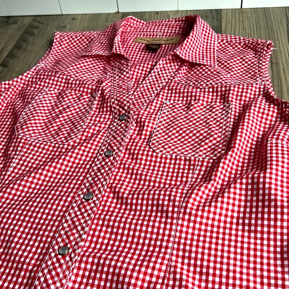 Bit & Bridle Button-up sleeveless shirt XL - Picture 4 of 7